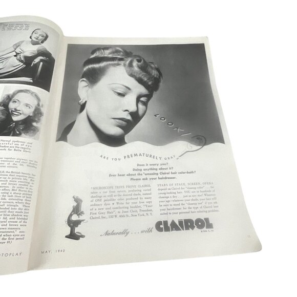Vintage 1940s Photoplay Magazine May Issue With Deanna Durbin Cover - Picture 16 of 16